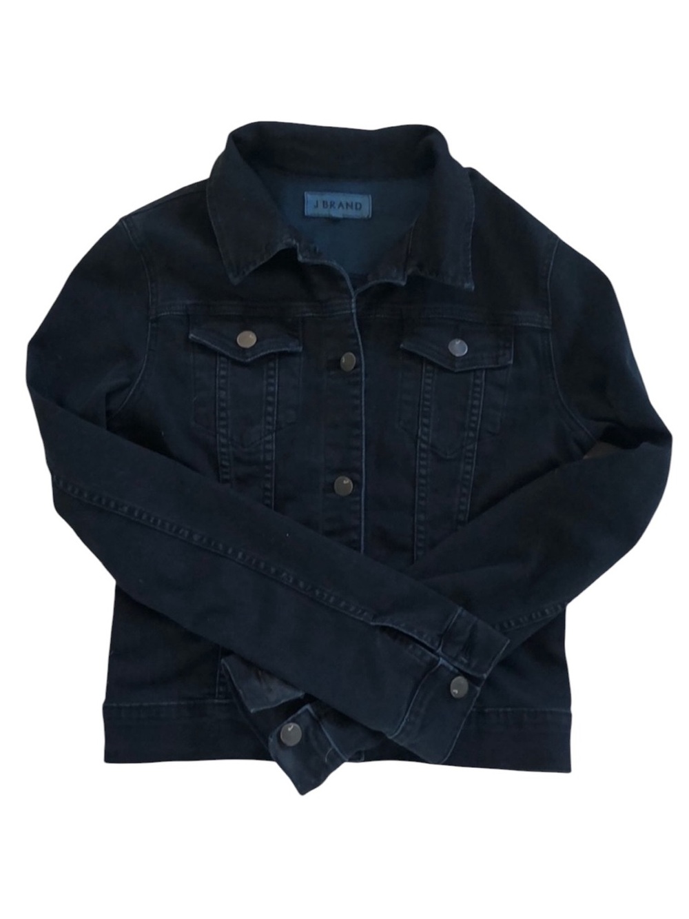 J Brand Dark Blue Noir Denim Jean Jacket Large Excellent Condition